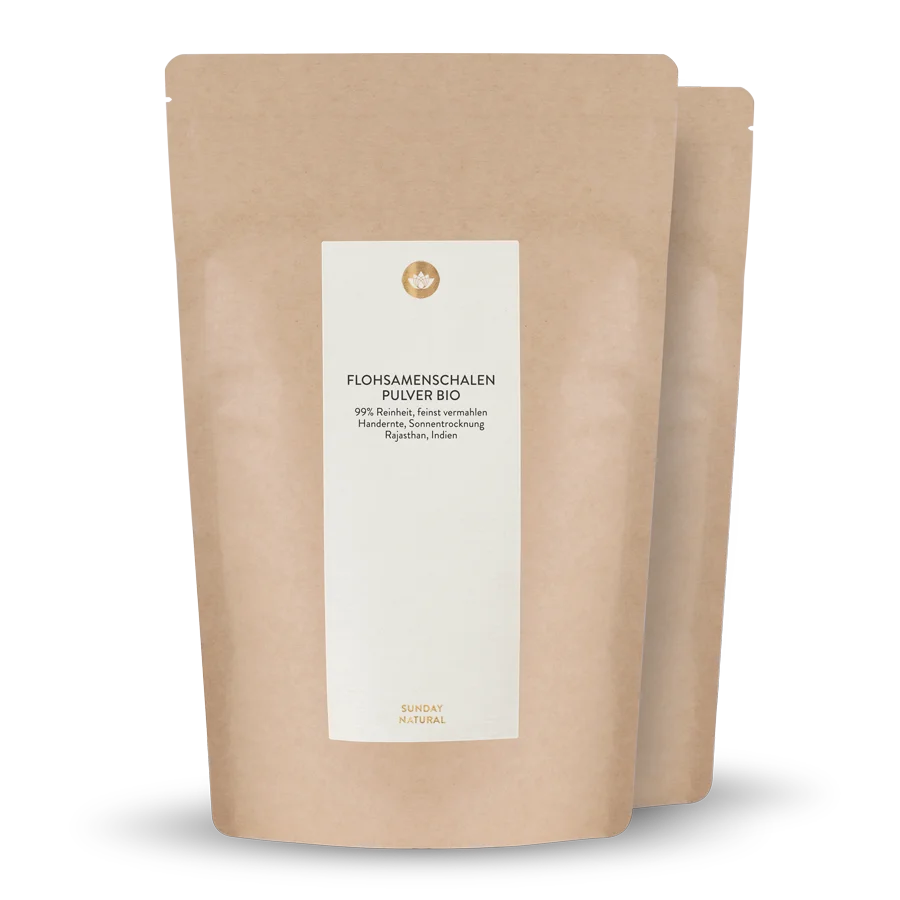 Bio Flohsamenschalen Pulver 99% 2x400g