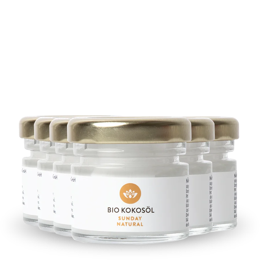 Huile vierge de noix de coco bio - Format-mini (26 ml) 6 x 26 ml