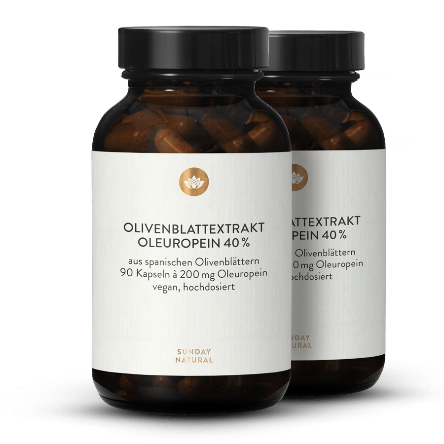 Olive Leaf Extract High-Dose Capsules 40% Oleuropein 2x90 capsules
