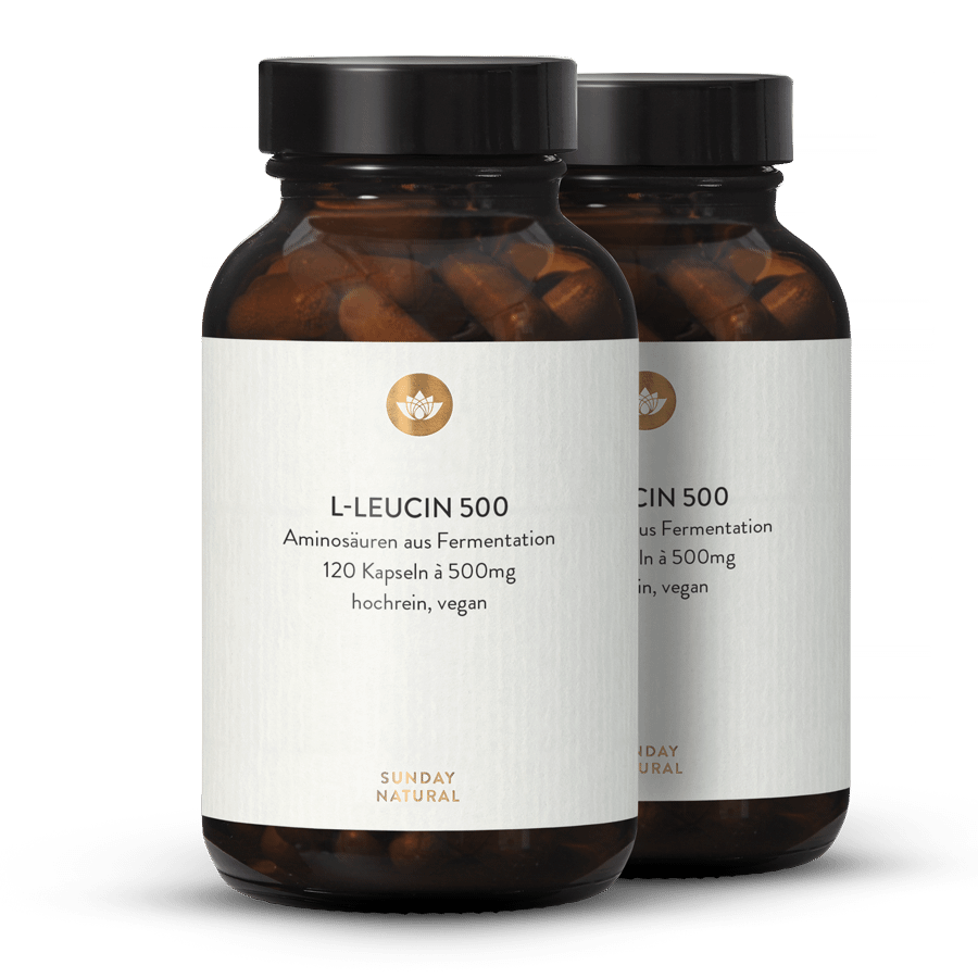L-Leucin 500 Kapseln Aus Fermentation, Vegan 2x120 Kapseln