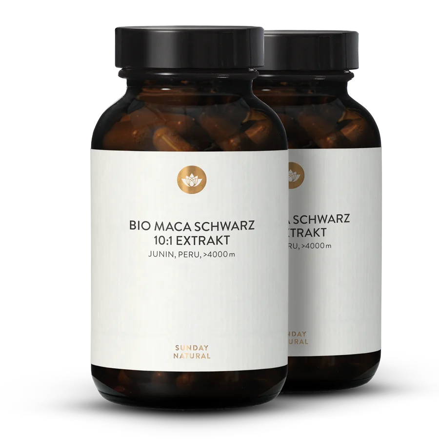 Organic Black Maca Extract Capsules 10:1 2x100 capsules