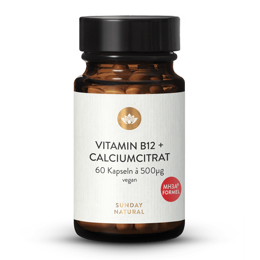 Vitamin B12 MH3A® + Calcium 500µg 60 capsules