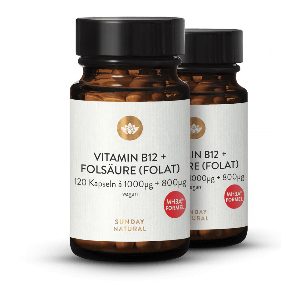 Vitamin B12 MH3A® + Quatrefolic® 1000µg + 800µg Kapseln 2x120 Kapseln