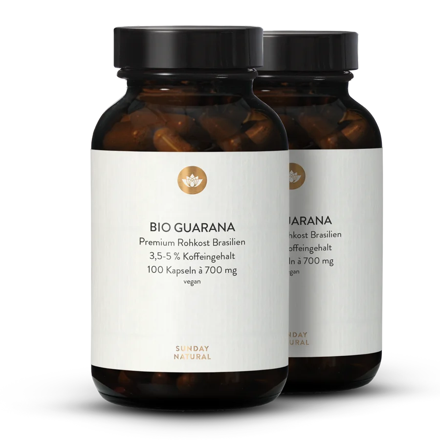 Bio Guarana Kapseln 700mg Kapseln 3,5-5% Koffein 2x100 Kapseln