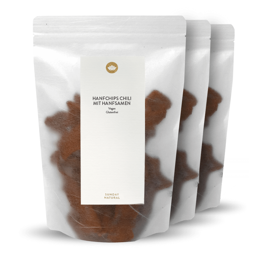 Chips de chanvre au piment avec graines de chanvre 3 x 80 g
