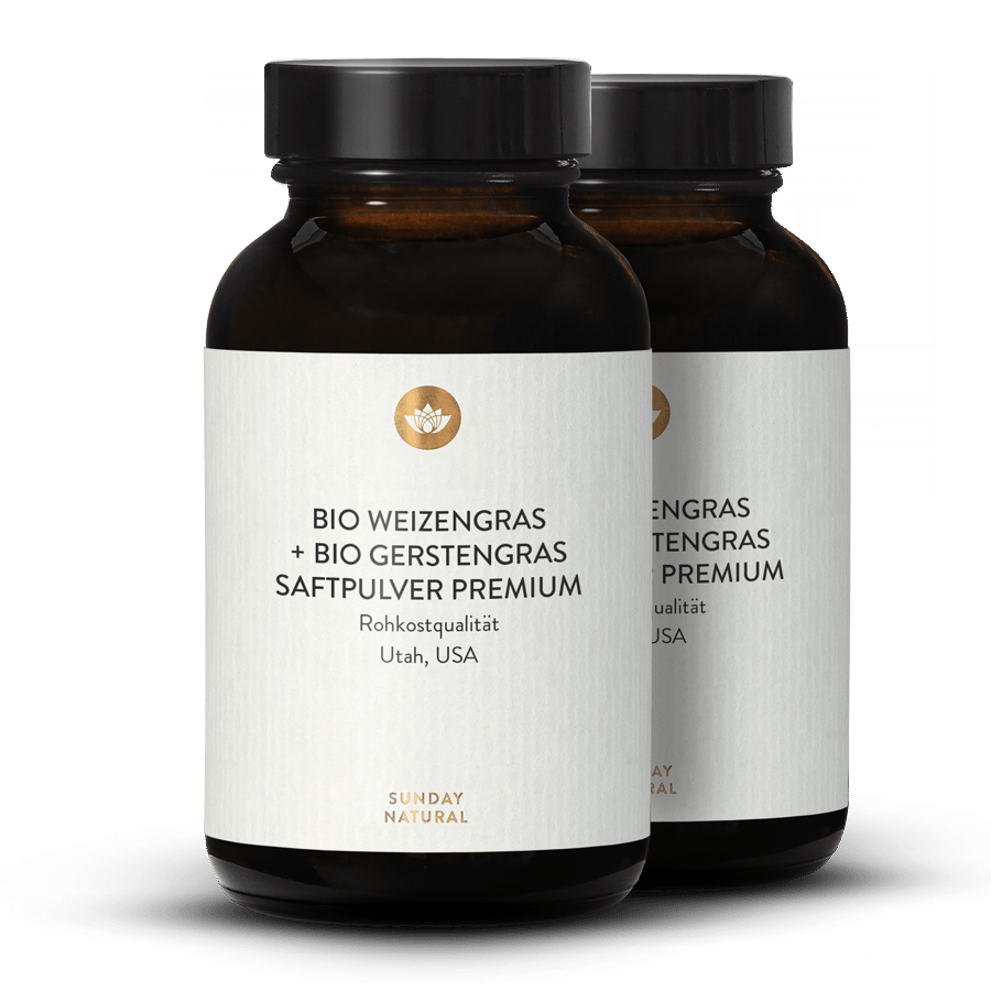 Bio Weizengras + Gerstengras Mix Saftpulver 2x100g