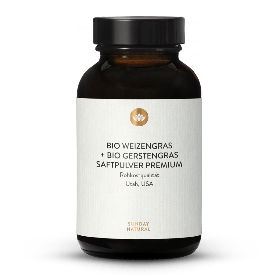 Mélange en poudre de jus d'herbe de blé + orge bio 100 g