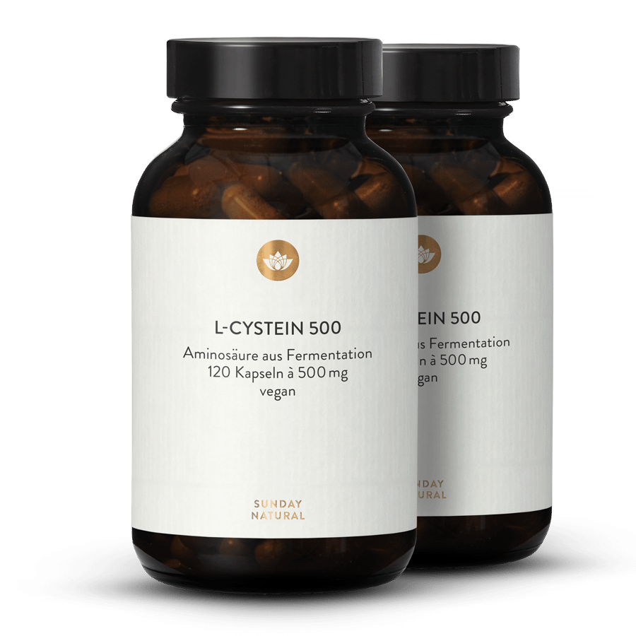 L-Cystein 500 Kapseln Aus Fermentation, Vegan 2x120 Kapseln
