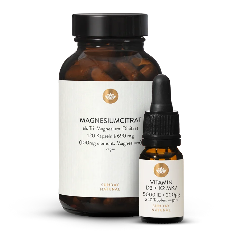 Magnesium Citrat Vitamin D3 + K2 MK7  5.000IE + 200µg 1 St.