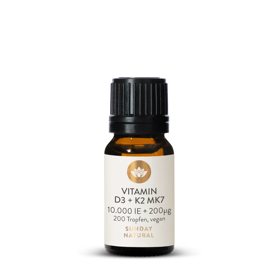 Vitamin D3 + K2 MK7 10.000IE + 200µg Tropfen, Vegan 4.8ml