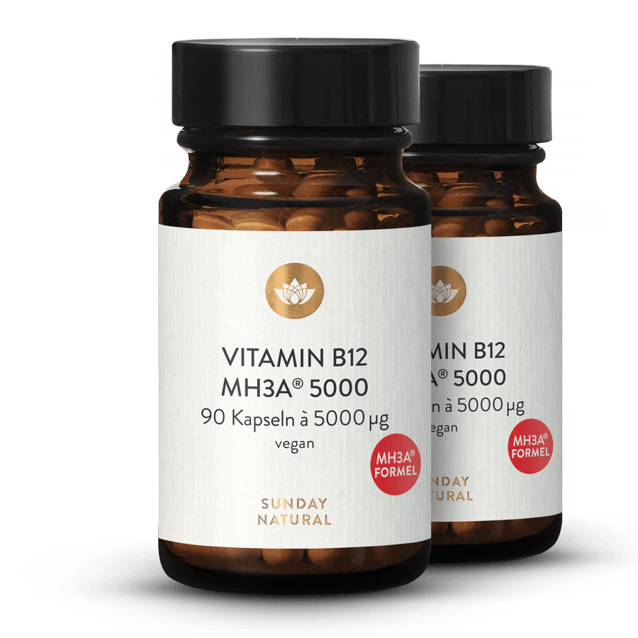 Vitamin B12  MH3A® Formel 5000µg Hochdosiert 2x90 Kapseln