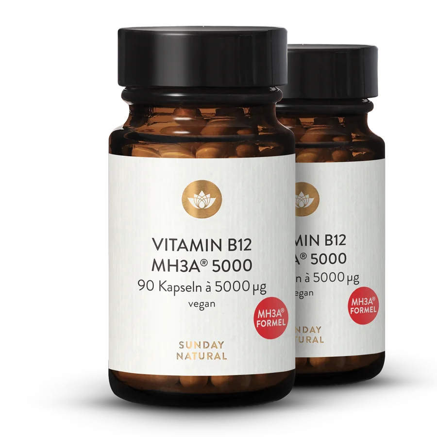 Vitamin B12  MH3A® Formel 5000µg Hochdosiert 2x90 Kapseln