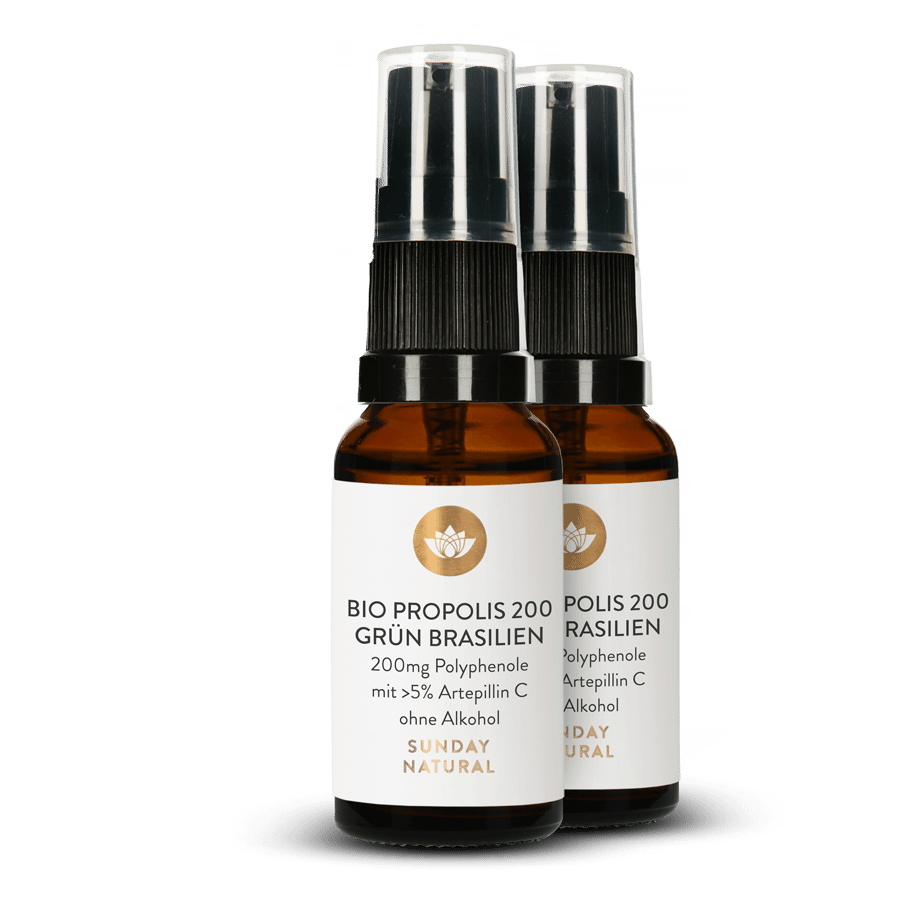 Organic Green Propolis Brazilian Spray - Alcohol Free 2 x 20 ml