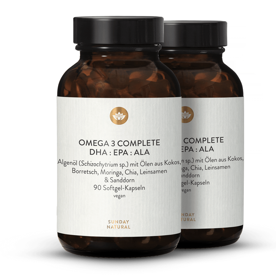 Oméga-3 Complete - DHA + EPA - Vegan 2 x 90 gélules
