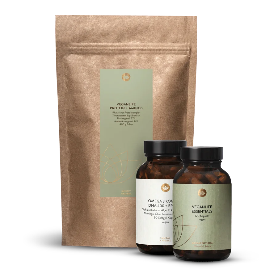 Veganlife Essentials + Protein + Omega 3 Set 1 St.