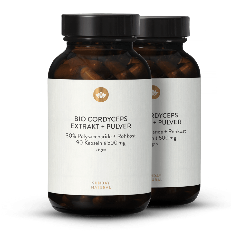Bio Cordyceps Extrakt + Pulver Kapseln 2x90 Kapseln