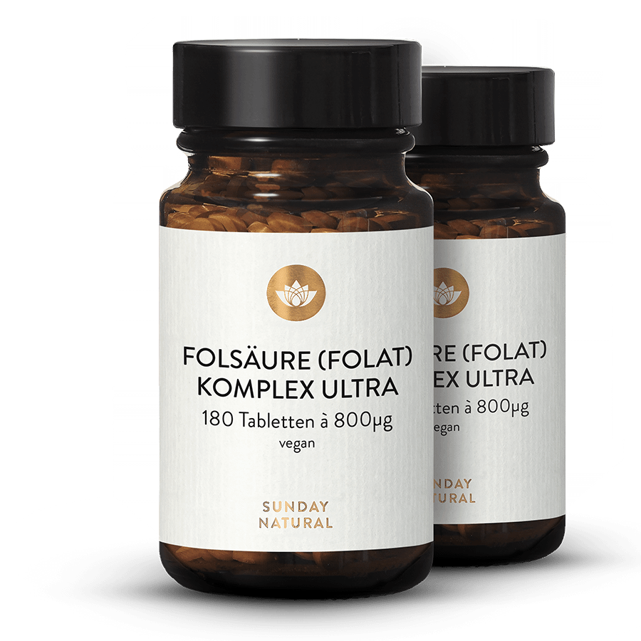 Folic Acid (Folate) Ultra Complex 800µg 2x180 tablets