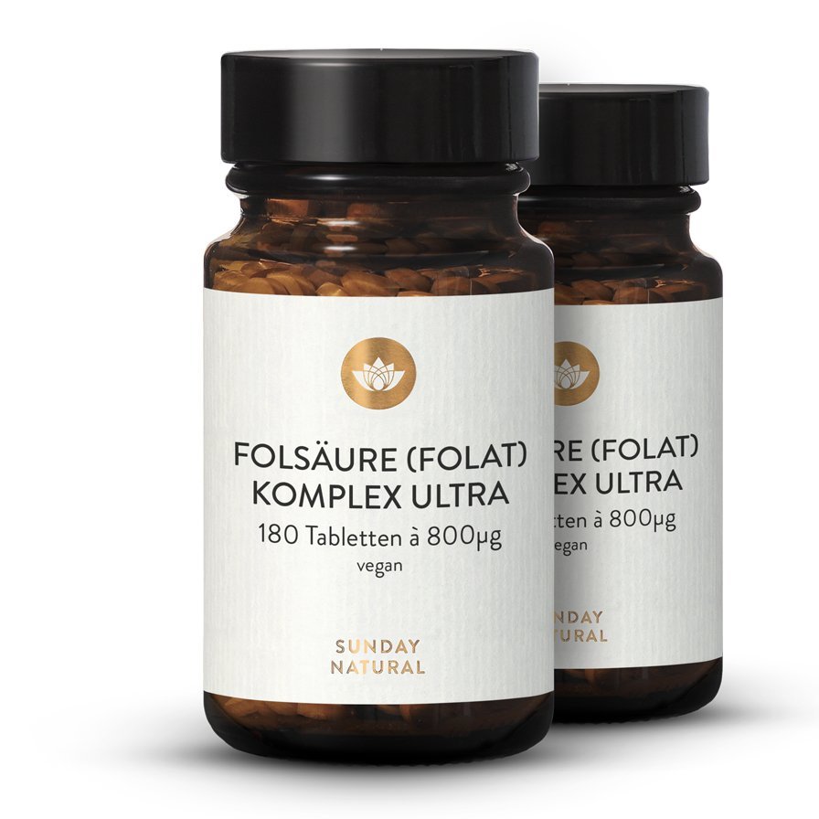 Folsäure (Folat) Komplex Ultra 800 2x180 Tabletten
