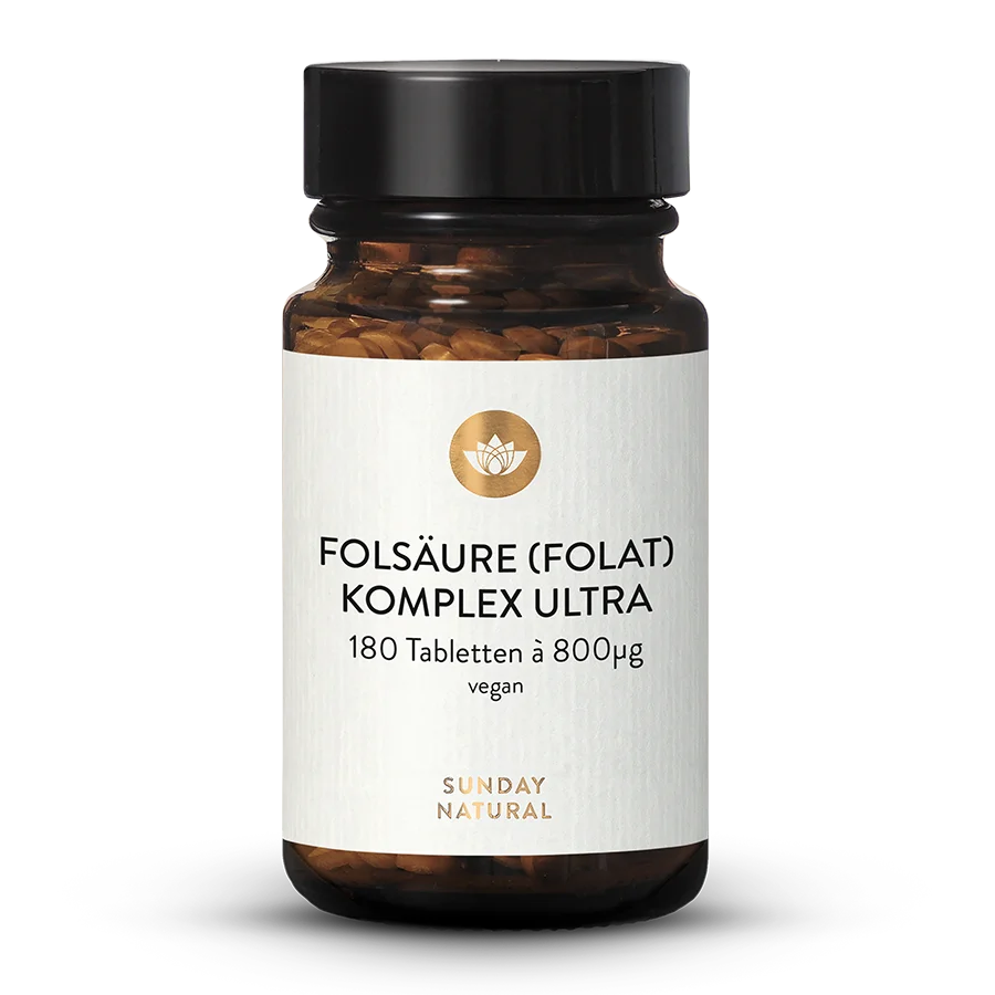 Complexe d'acide folique (folate) Ultra 800 180 comprimés
