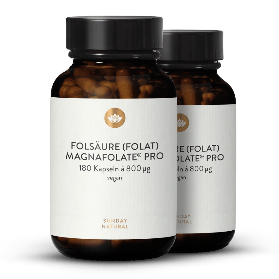 Folsäure (Folat)  Magnafolate® Pro 800µg 2x180 Kapseln