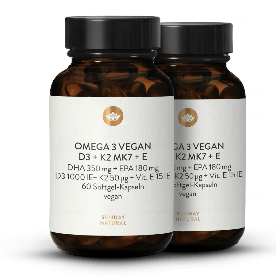 Vegan Omega-3 Plus Vitamins D3 + K2 + E 2x60 capsules