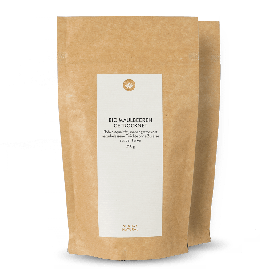Organic White Mulberries Dried 2x250g