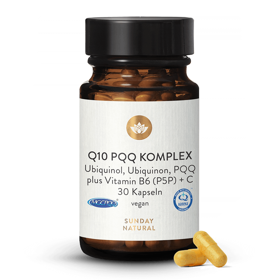 Q10 PQQ Komplex Plus B6 (P5P) + Vitamin C 30 Kapseln