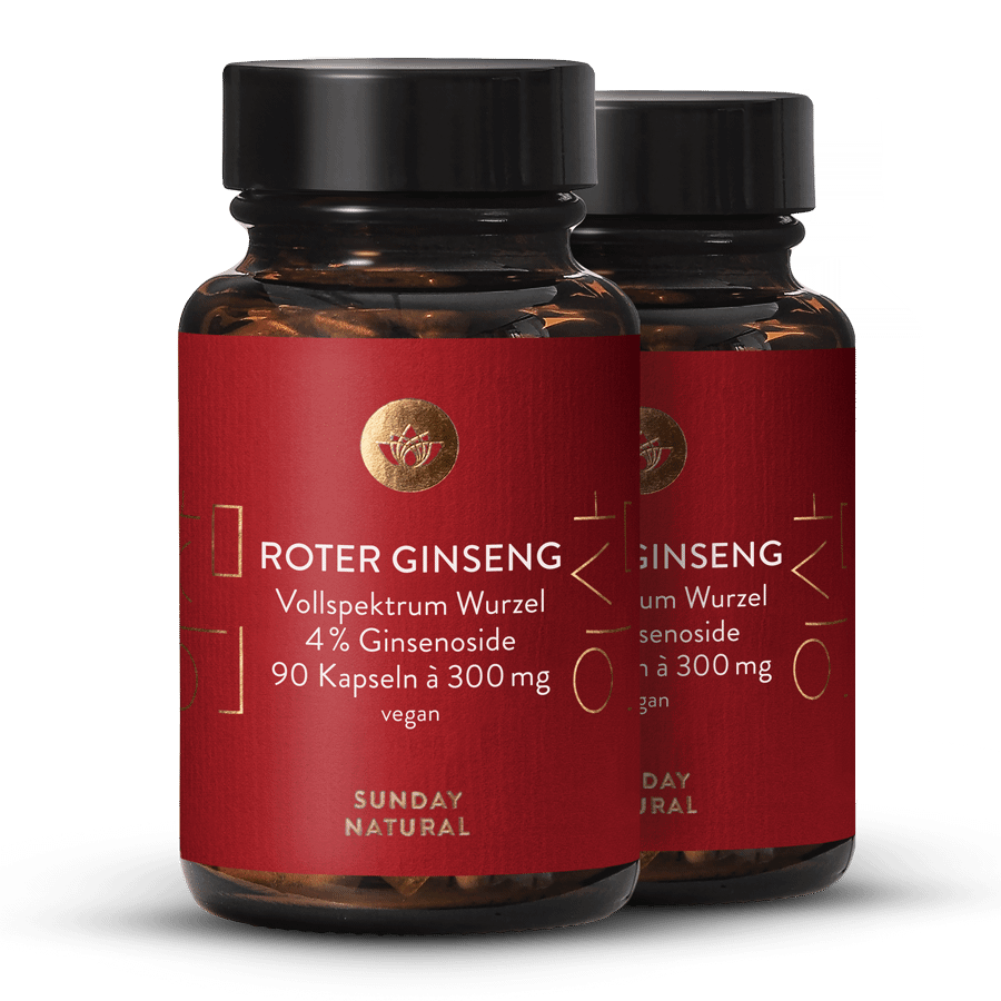 Roter Ginseng Natur 4% 2x90 Kapseln