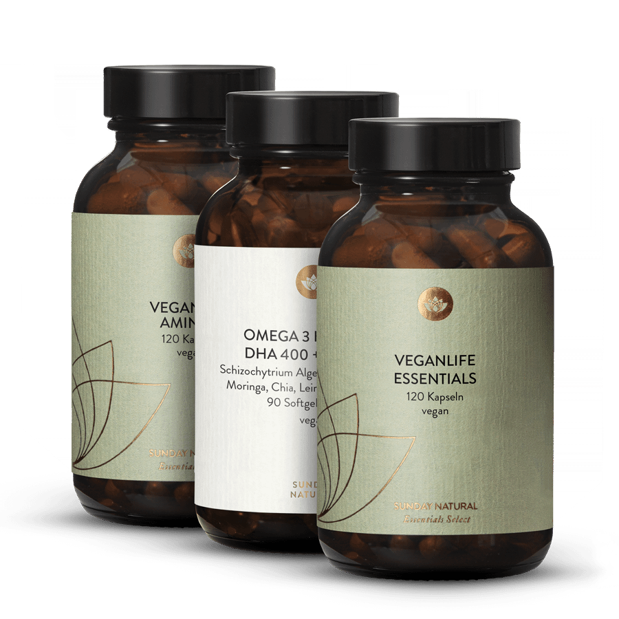 Veganlife Essentials + Amino+ + Omega 3 Set 1 St.