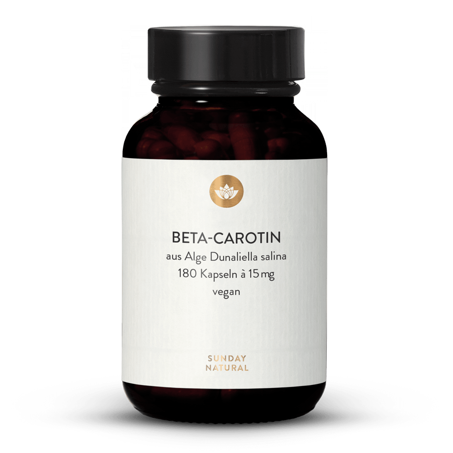 Bêta-carotène 15 mg issu d'algues 180 gélules