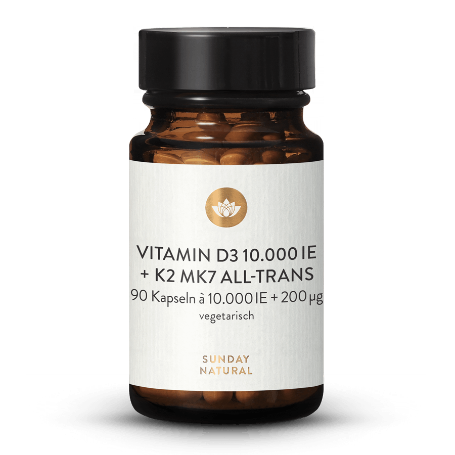 Vitamin D3 + K2 MK-7 10,000 IU + 200µg Capsules 90 capsules