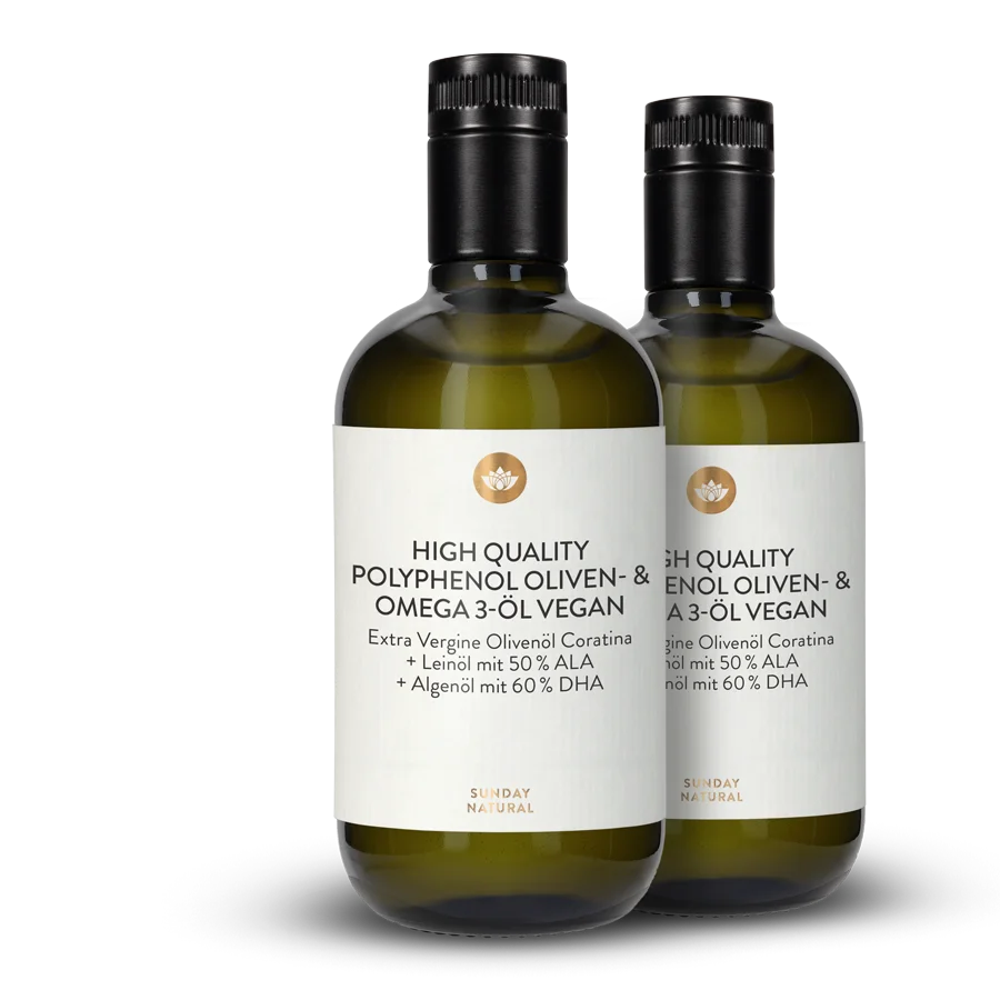 High Quality Polyphenol Oliven- & Omega 3-Öl vegan 2x250ml