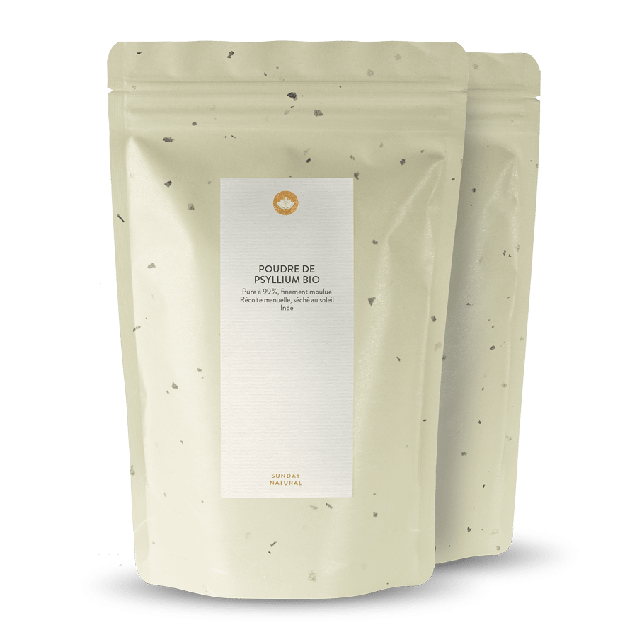 Poudre de psyllium bio 99 % 2 x 400 g
