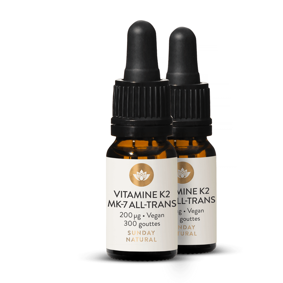 Gouttes de vitamine K2 MK7 200 µg  (vegan) 2 x 7,8 ml