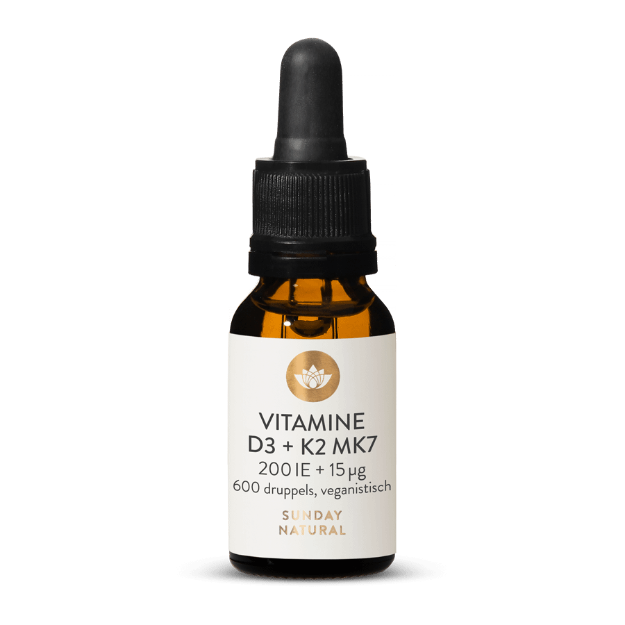 Vitamine D3 + K2 MK7 5 µg + 15 µg Druppels, Vegan 1 l