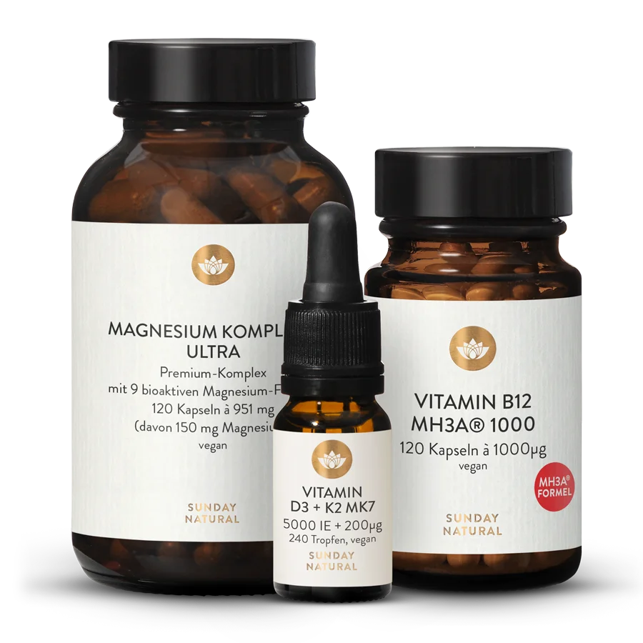 Magnesium Komplex 9 Ultra D3 5000 IE + 200µg K2 B12 MHA 1000µg 1 St.