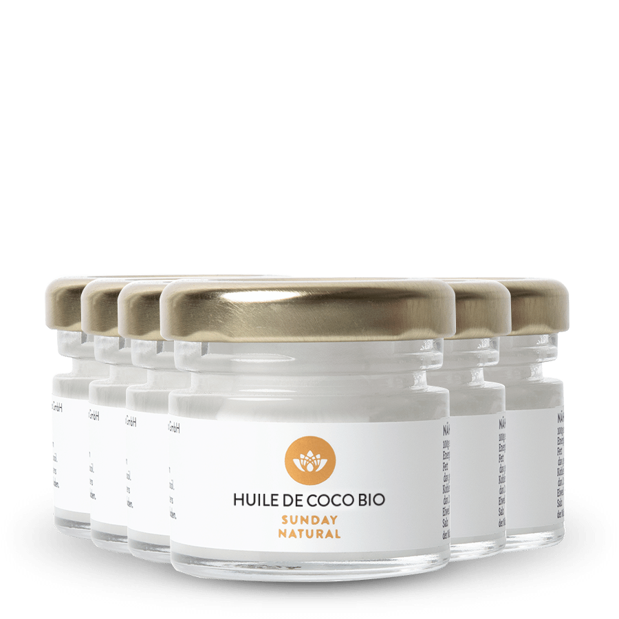 Huile vierge de noix de coco bio - Format-mini (26 ml) 6 x 26 ml