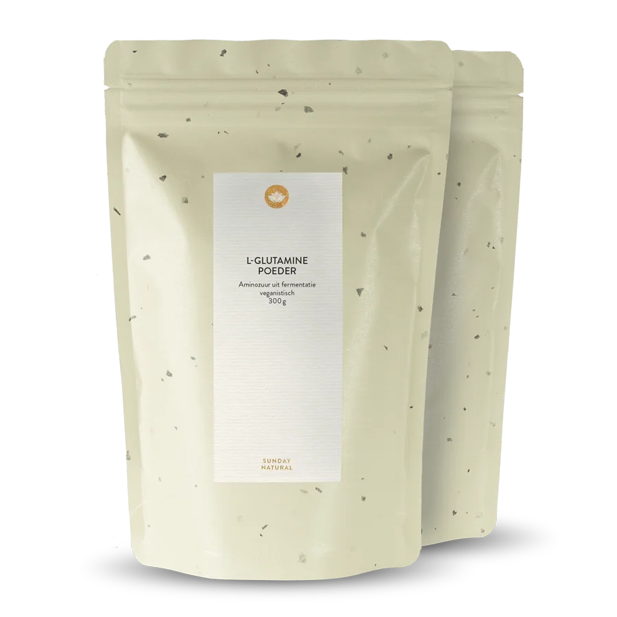 L-Glutamine Poeder uit Fermentatie, Vegan 2x300g