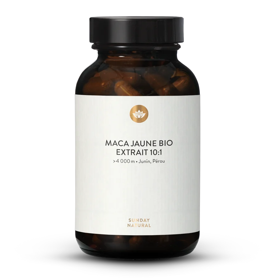 Gélules d'extrait de maca jaune 4 500 mg 10:1 100 gélules