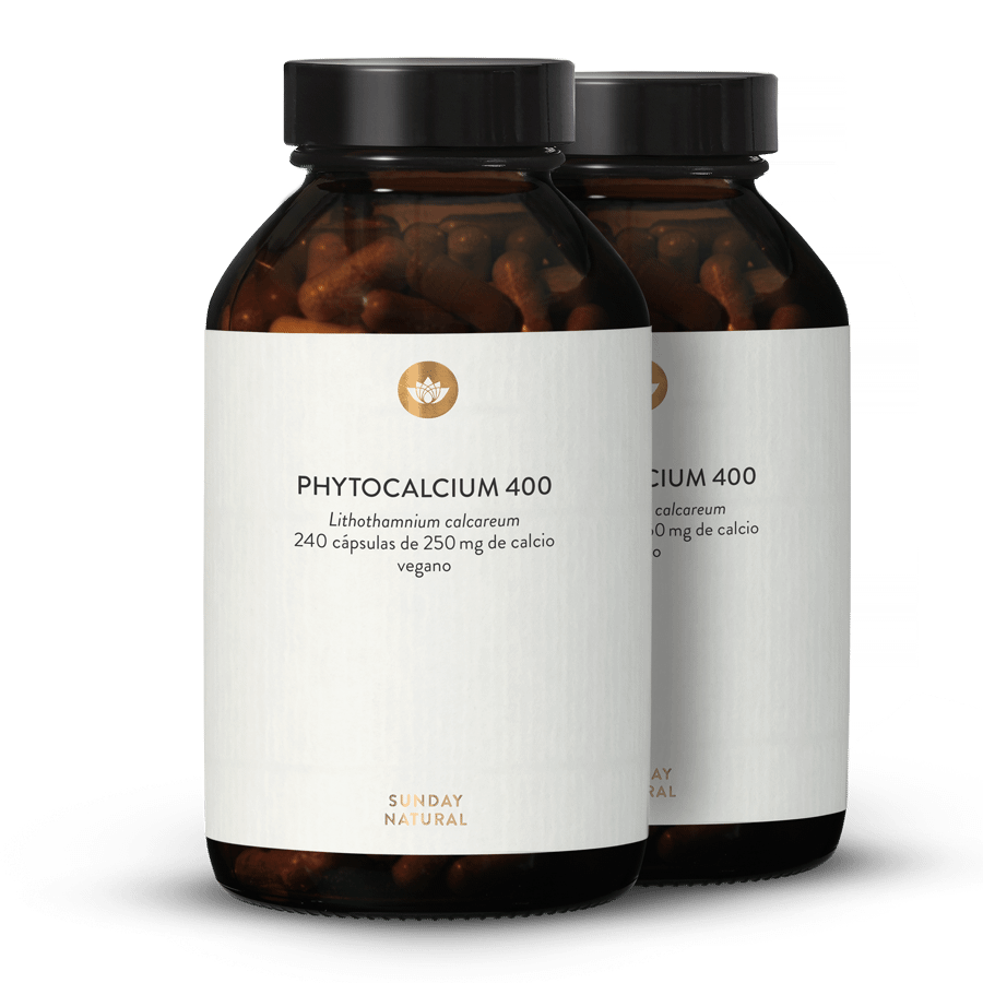 Calcio natural 400 mg alta dosis en cápsulas 2x120 cápsulas