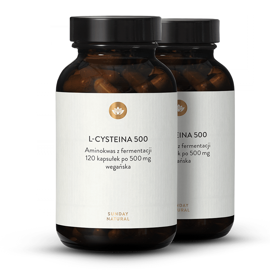 L-cysteina 500 mg kapsułki wegańskie 2x120 kapsułek