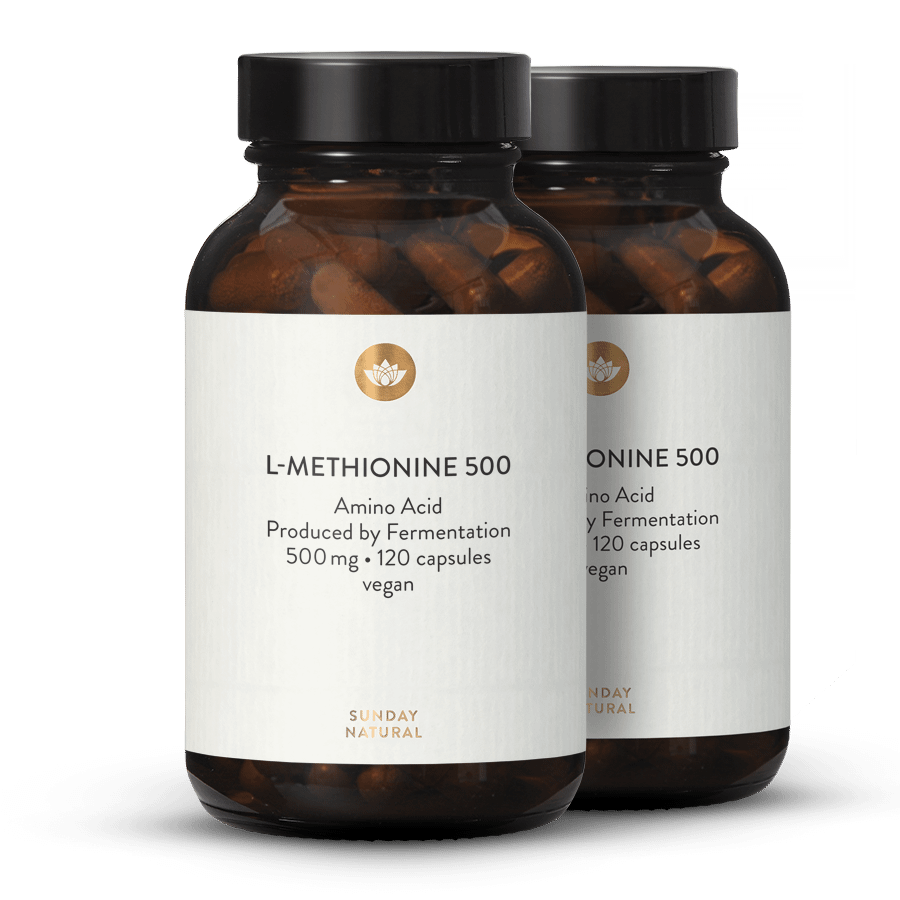 L-metionin 500 kapslar från fermentering, vegansk 2 x 120 kapslar