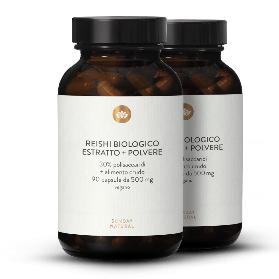 Reishi bio estratto + polvere in capsule 2 x 90 capsule