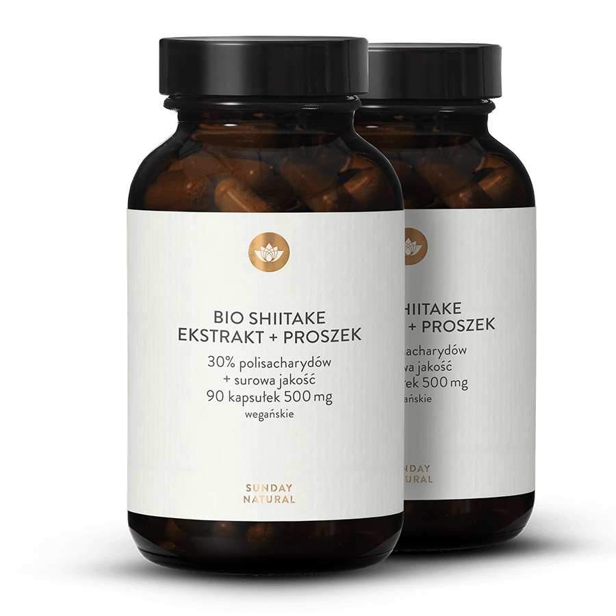 Bio Shiitake ekstrakt + proszek kapsułki 2x90 kapsułek