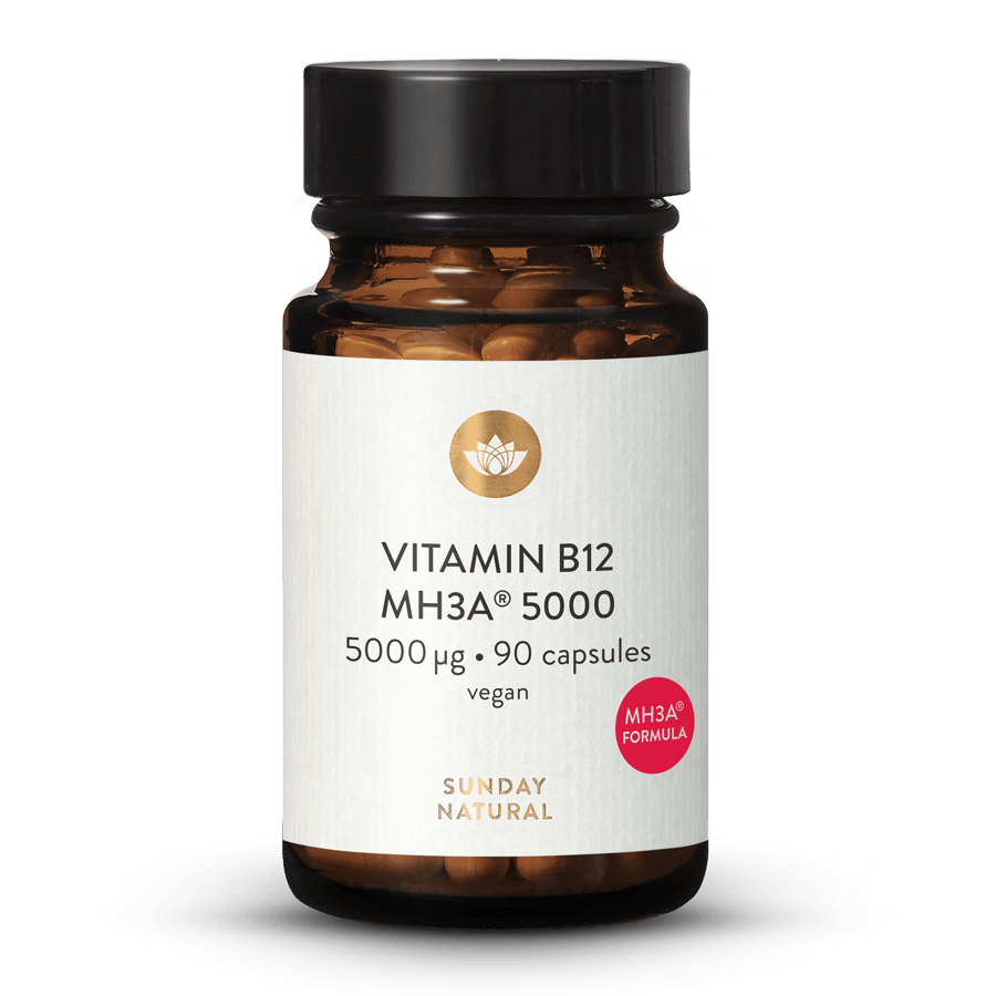 Vitamin B12 MH3A® Formel 5000 µg Højdosis 90 kapsler
