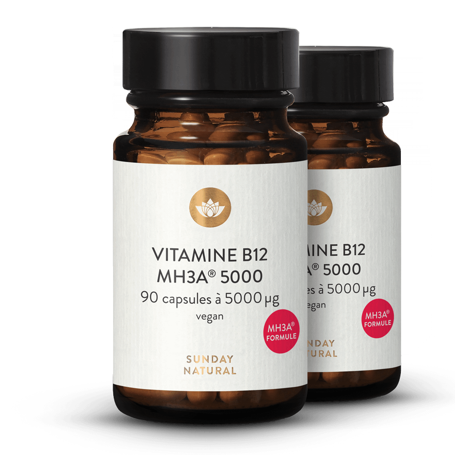 Vitamine B12 MH3A® Formule 5000 mcg Hooggedoseerd 2x90 capsules
