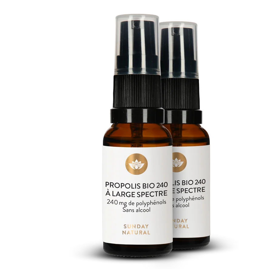 Propolis bio à large spectre - sans alcool 2 x 20 ml