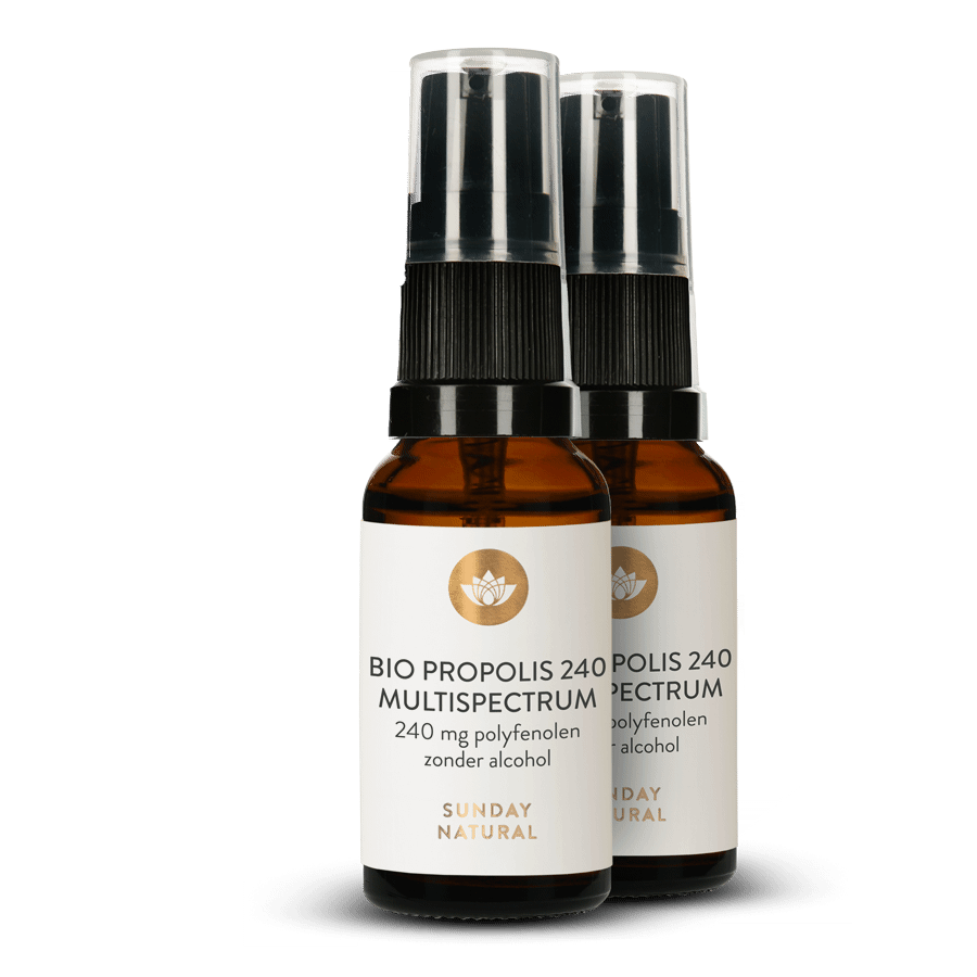 Bio Propolis spray 240 Multispectrum zonder alcohol 2x20ml
