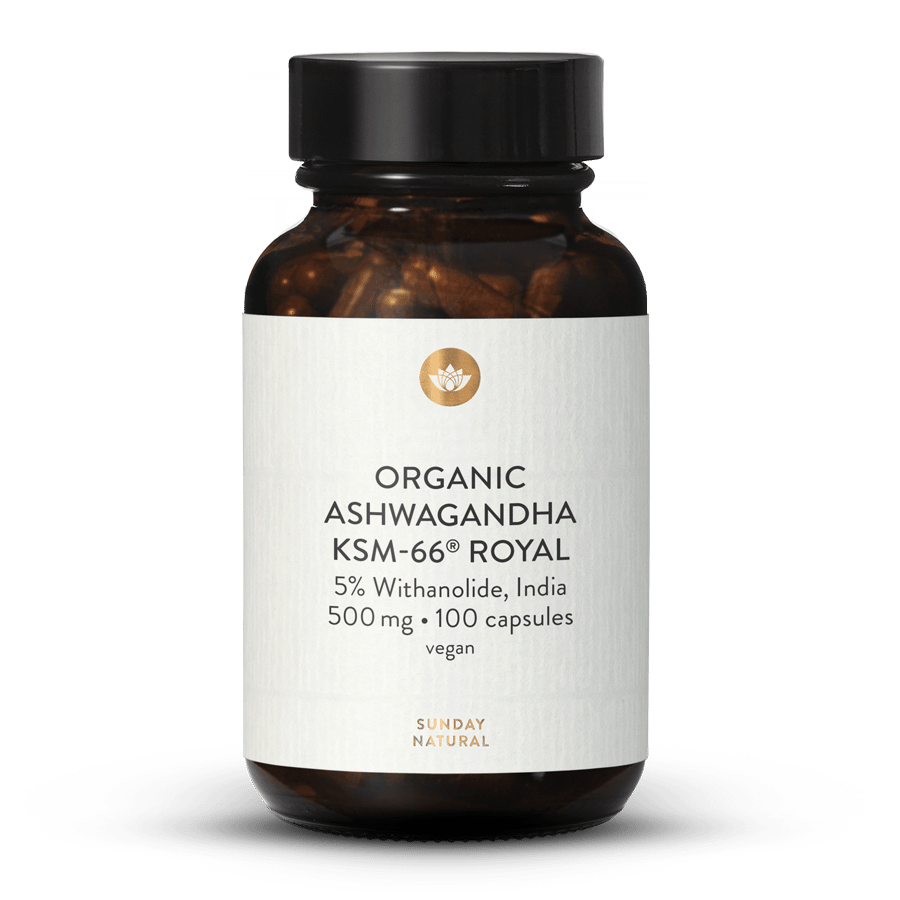 Ekologisk Ashwagandha KSM-66® Royal 100 kapslar
