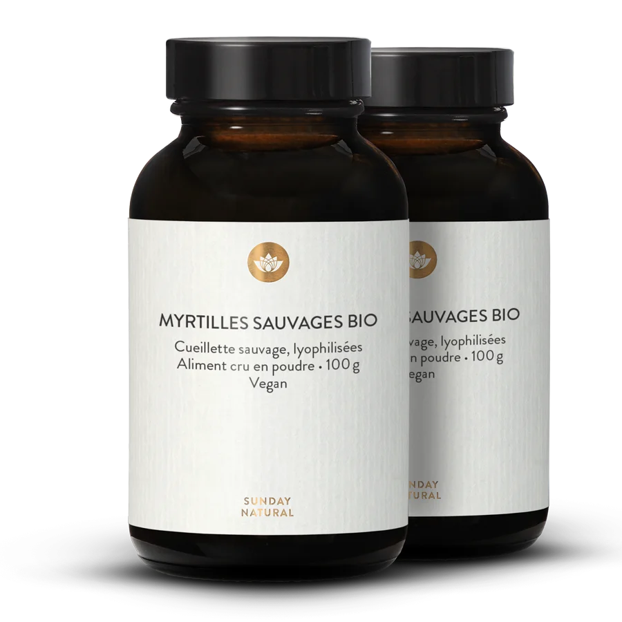 Poudre de myrtilles sauvages bio 2 x 100 g